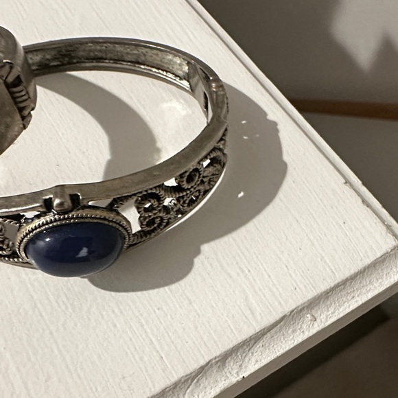 Paparazzi Silver Bracelets with Pink and Blue Accents - Picture 3 of 6